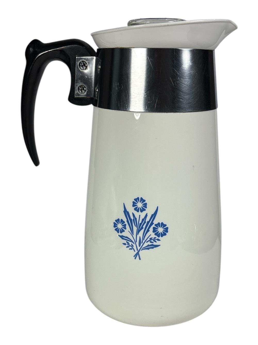 HTF Corning Ware Blue Cornflower 8 Cup Percolator w/ Pyroceram Spout Complete - Picture 4 of 9